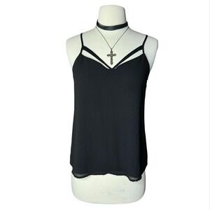 Soft Goth Black Camisole‎ Small - Corporste Goth - Grunge by Naked Zebra